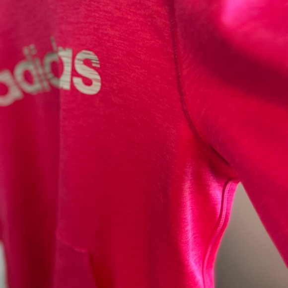 ADIDAS PRE-LOVED AUTHENTIC PINK COZY HOODIE SWEATSHIRT WITH KANGAROO POCKETS. - Picture 13 of 17